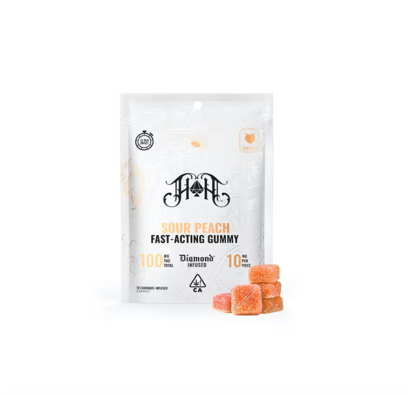 Buy Heavy Hitters - Sour Peach | Sativa - Fast-Acting Gummies in Europe