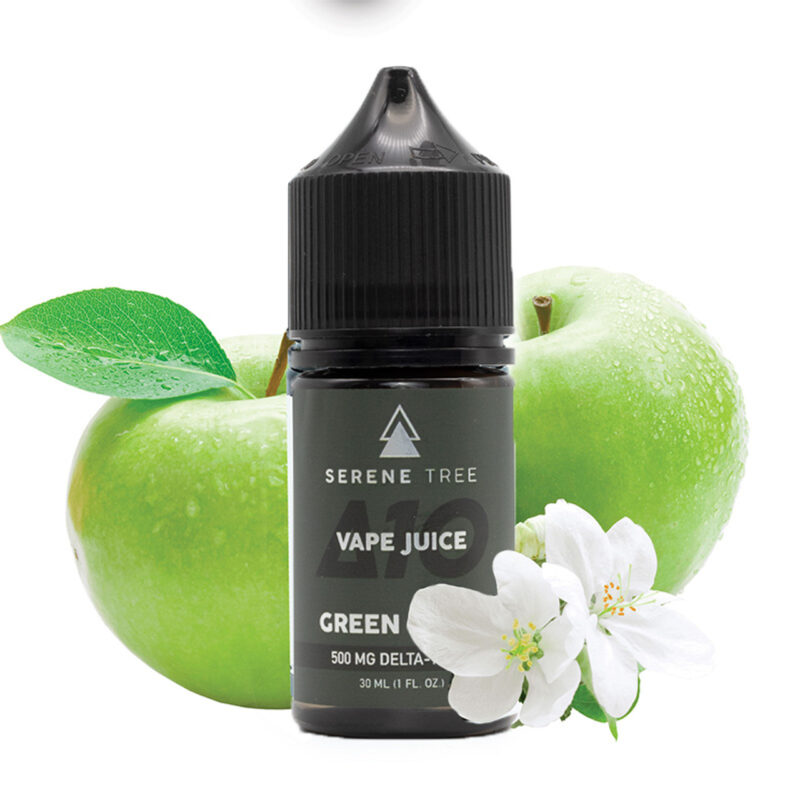 Serene Tree Delta-10 THC Green Apple Vape Juice 500mg