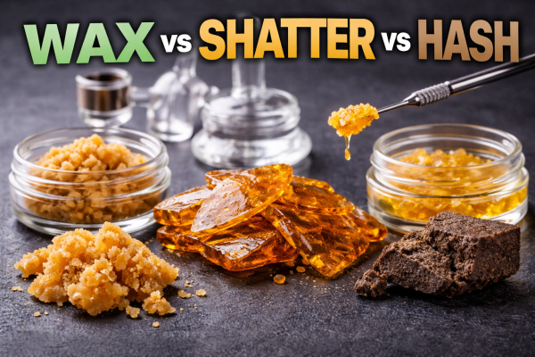Compare wax vs shatter vs hash and discover the best cannabis concentrate for your needs. Learn potency, effects, and where to buy in Europe.