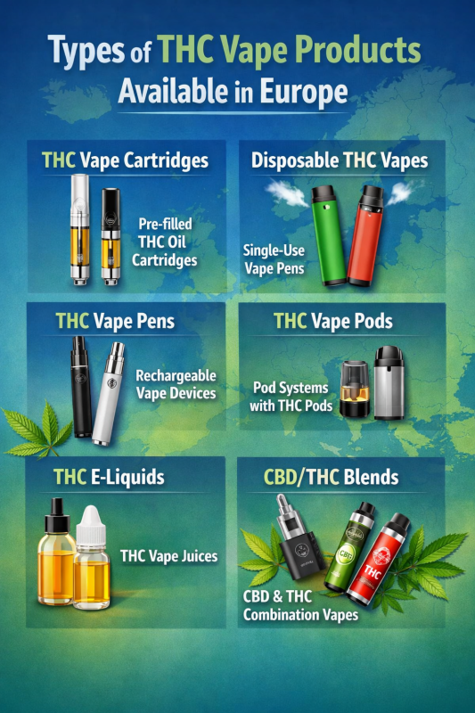 THC Vapes and Cartridges in Europe – Complete Guide to THC Vape Pens & Carts